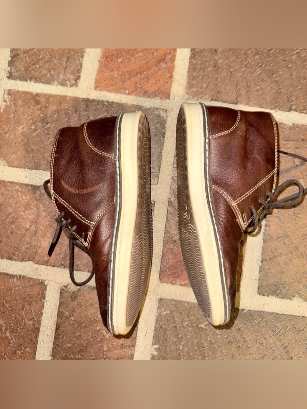 Boys Johnston & Murphy Brown Leather Lace-Up Shoes